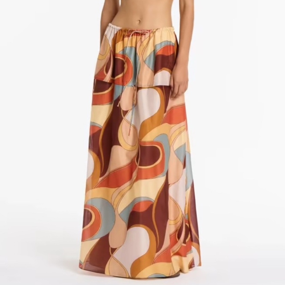 SIR the label Multi-Color Abstract Print Maxi Skirt - Picture 4 of 7